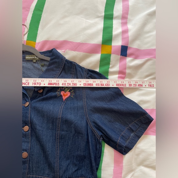 BNWT Princess Highway Folk Art Embroidered Denim Belted Dress - Picture 13 of 16